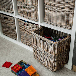 Wicker Square Storage Basket for Cube Units