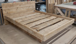 Scaffold Board Rustic Floating Bed Frame