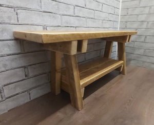 Reclaimed Scaffold Board A Frame Wooden Bench