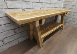 Reclaimed Scaffold Board A Frame Wooden Bench