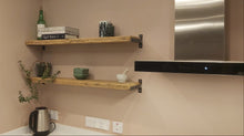 Load image into Gallery viewer, Mild Steel &#39;T&#39; Industrial Shelf Brackets (Pair)
