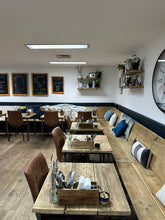 Load image into Gallery viewer, Commercial Scaffold Board &amp; Steel Cafe / Pub / Bar / Restaurant Table
