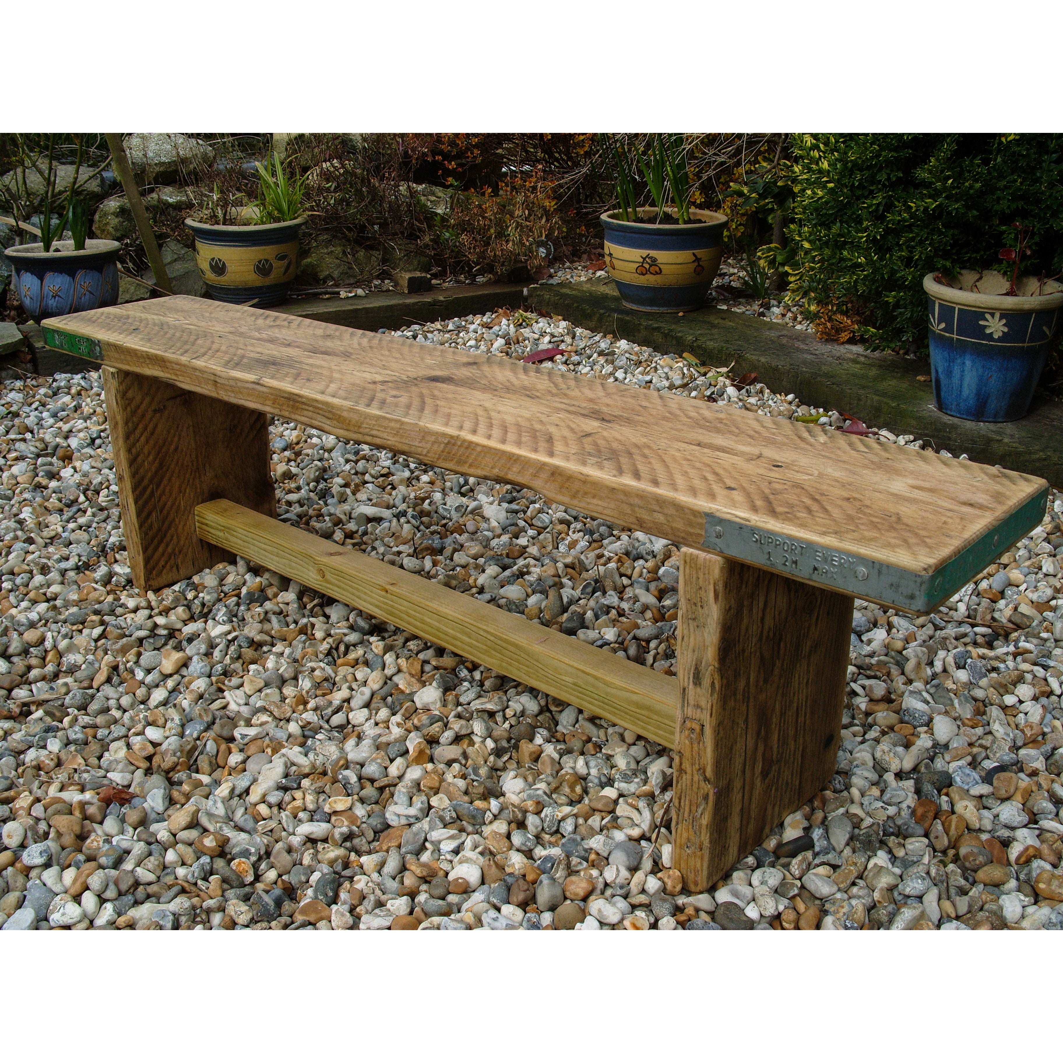 Reclaimed wood garden bench sale